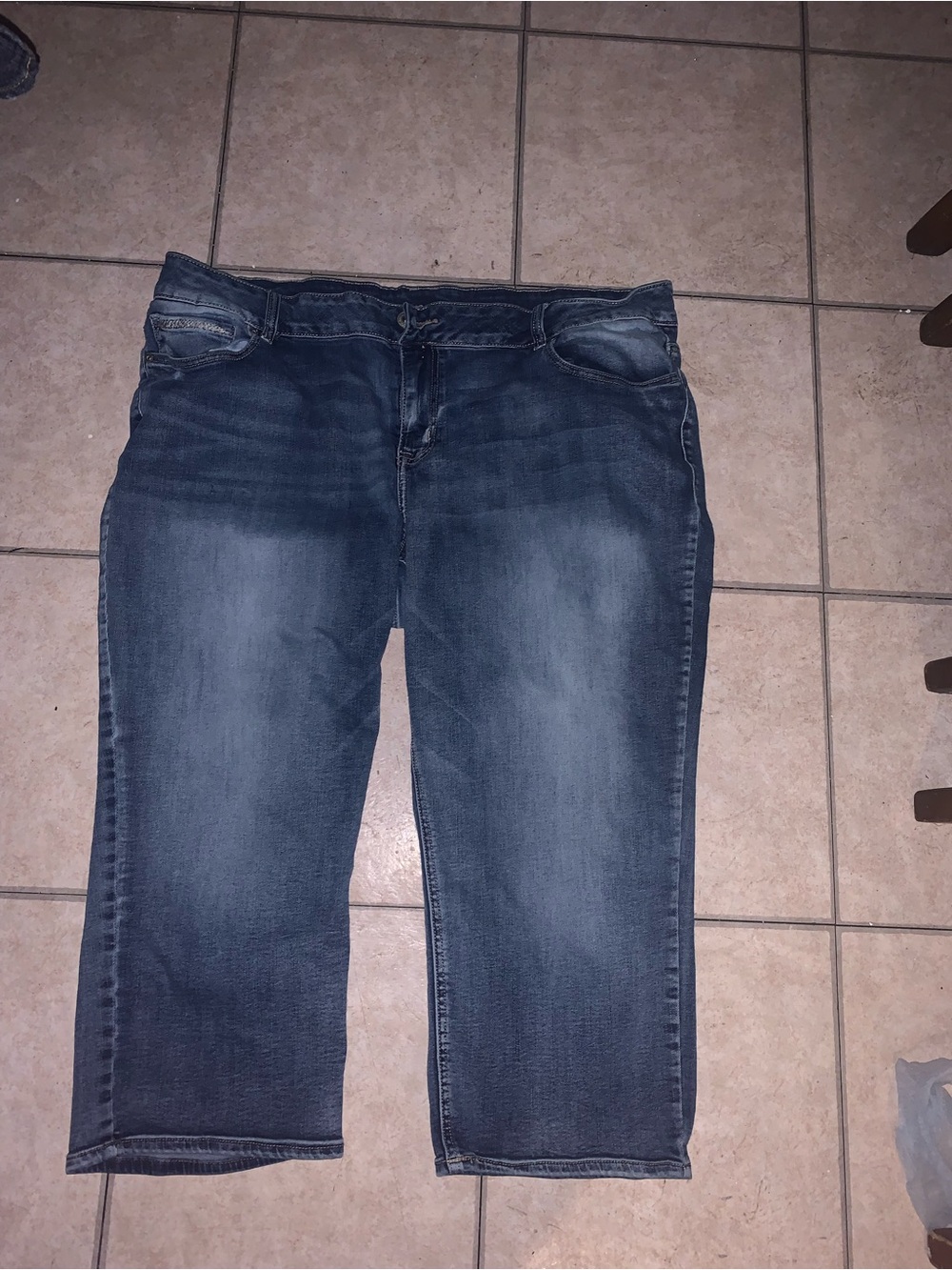 Maurices Women's Faded Blue Denim Capris